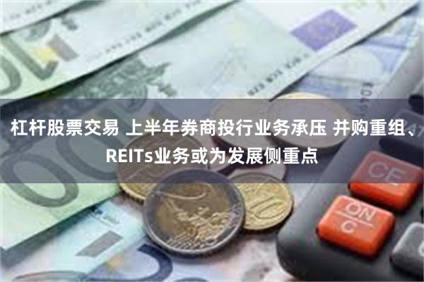 杠杆股票交易 上半年券商投行业务承压 并购重组、REITs业务或为发展侧重点