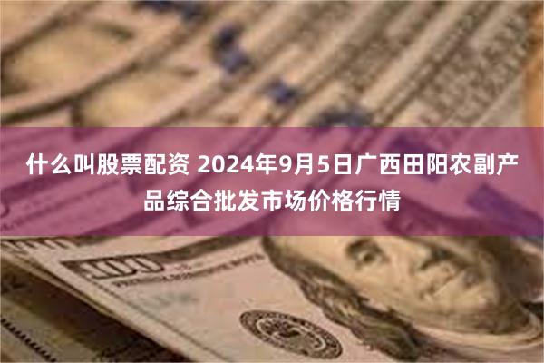 什么叫股票配资 2024年9月5日广西田阳农副产品综合批发市场价格行情