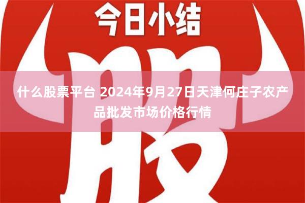 什么股票平台 2024年9月27日天津何庄子农产品批发市场价格行情